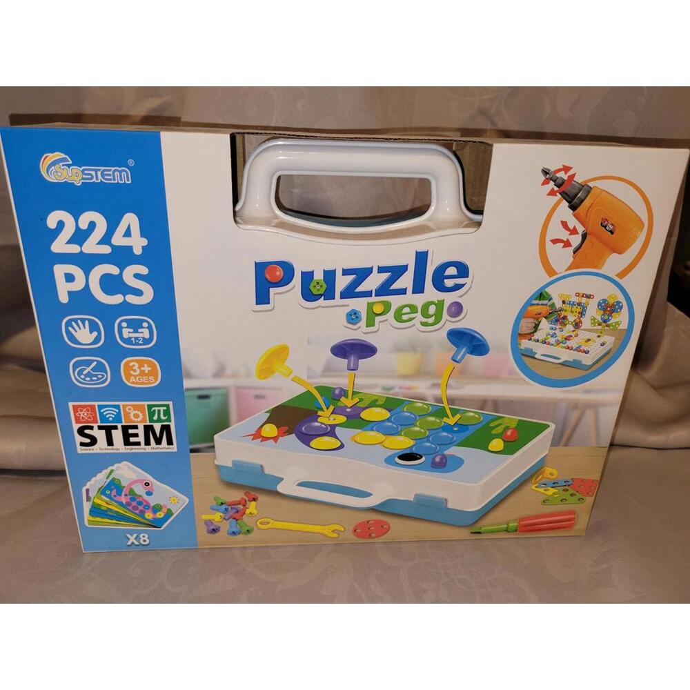 STEM Puzzle Peg 3D Construction Building Toy - NEW/SEALED